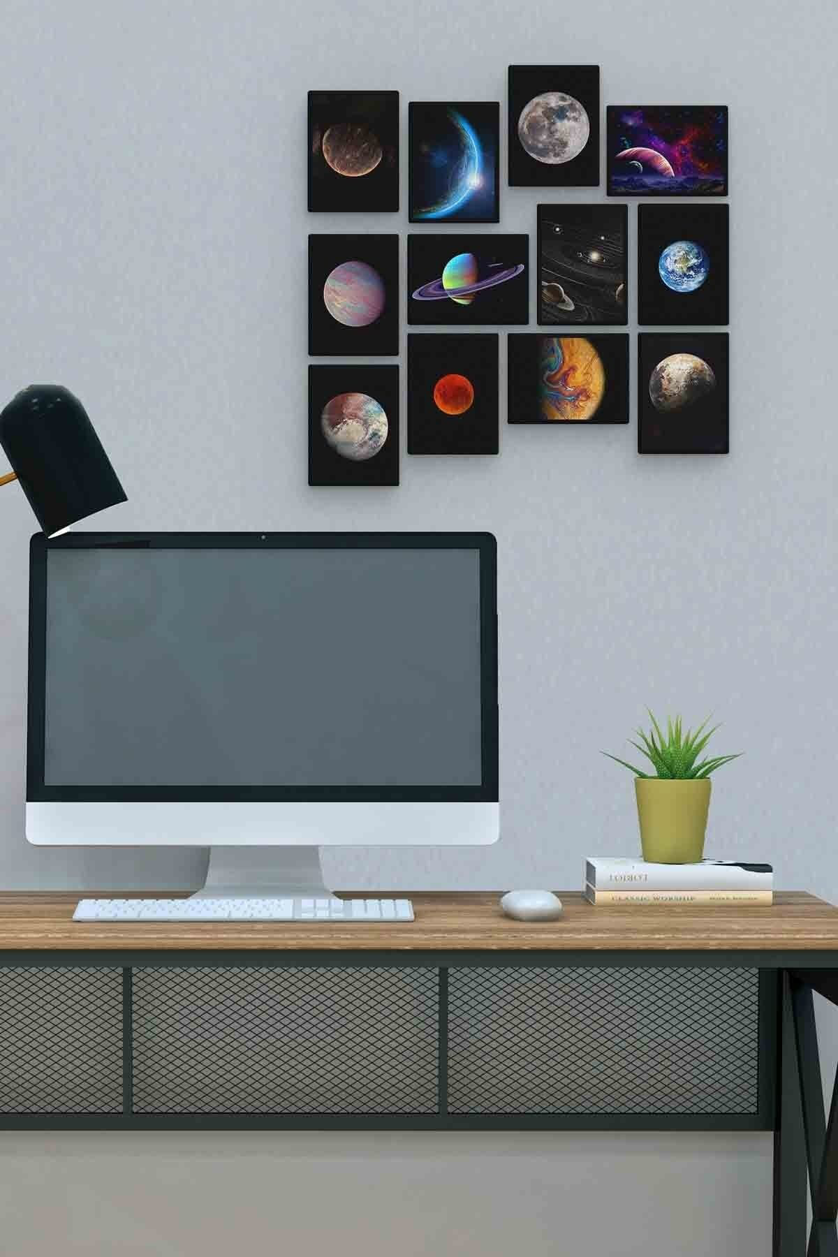 Planet 12 Parça Mdf (ahşap) Tablo Ofis Boyu 