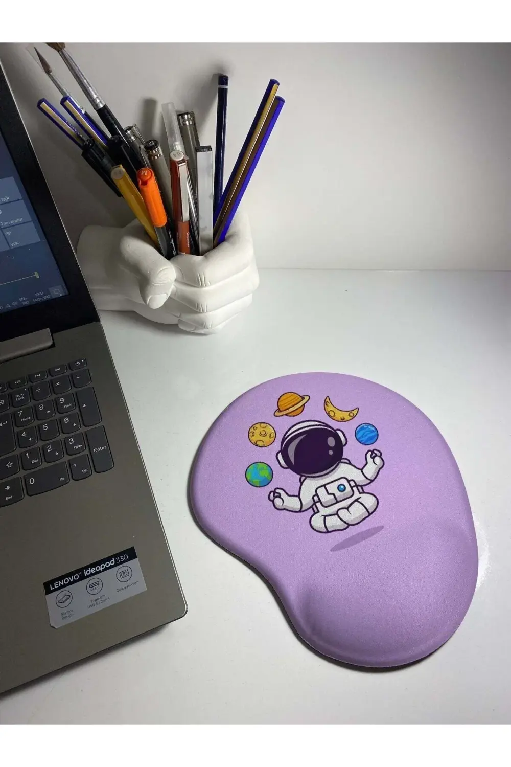 Planet Yoga Baskılı Bilek Destekli Mouse Pad