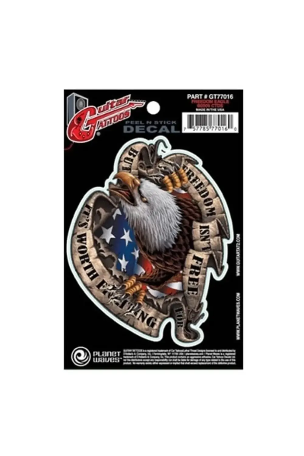 PLANETWAVES GT77016 GTR TATTOO-FREEDOM EAGLE :STİCKER Gtr Tattoo-