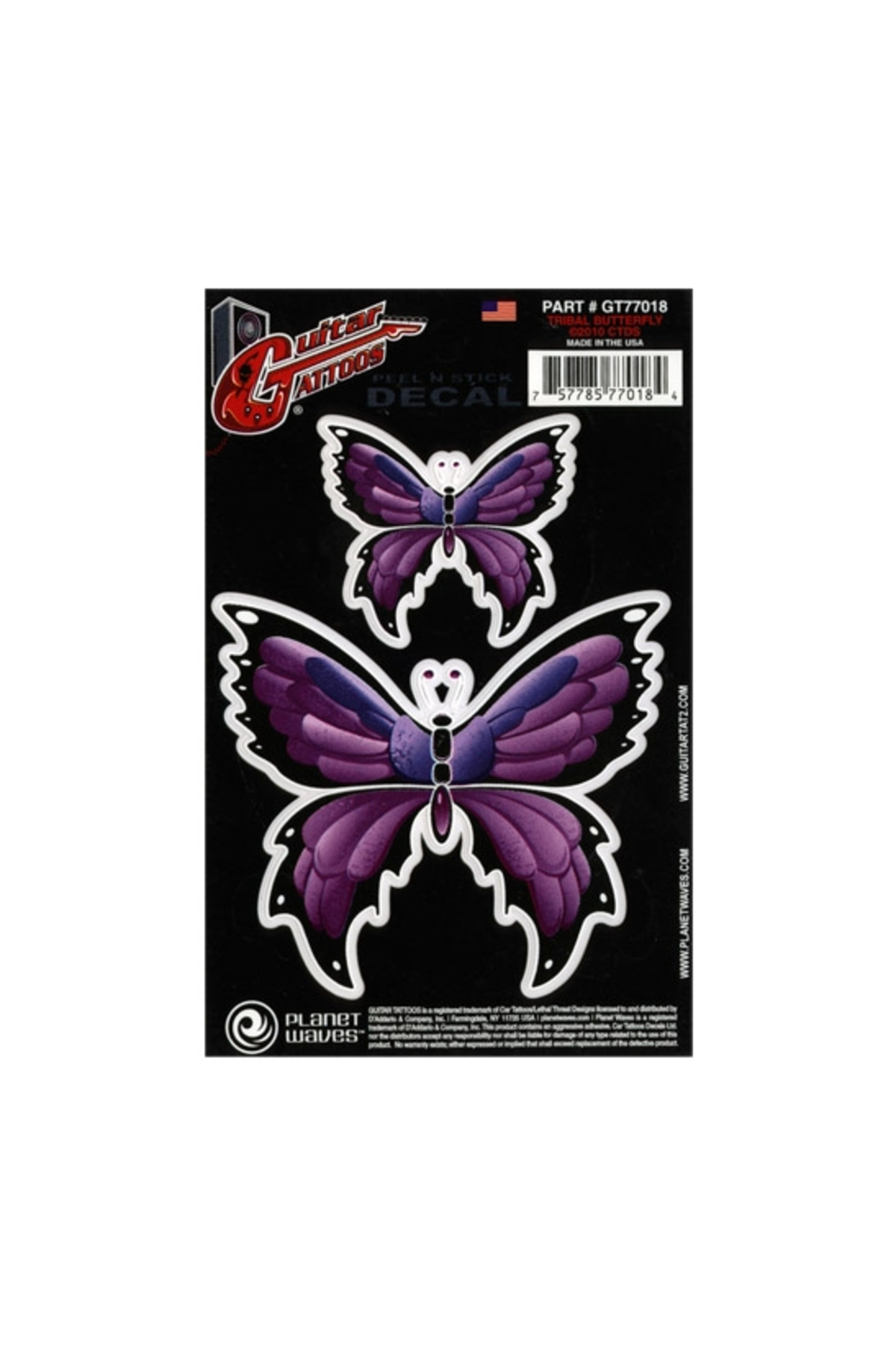 PLANETWAVES GT77018 GTR TATTOO- TRIBAL BUTTERFLY STİCKER Gtr Tatt