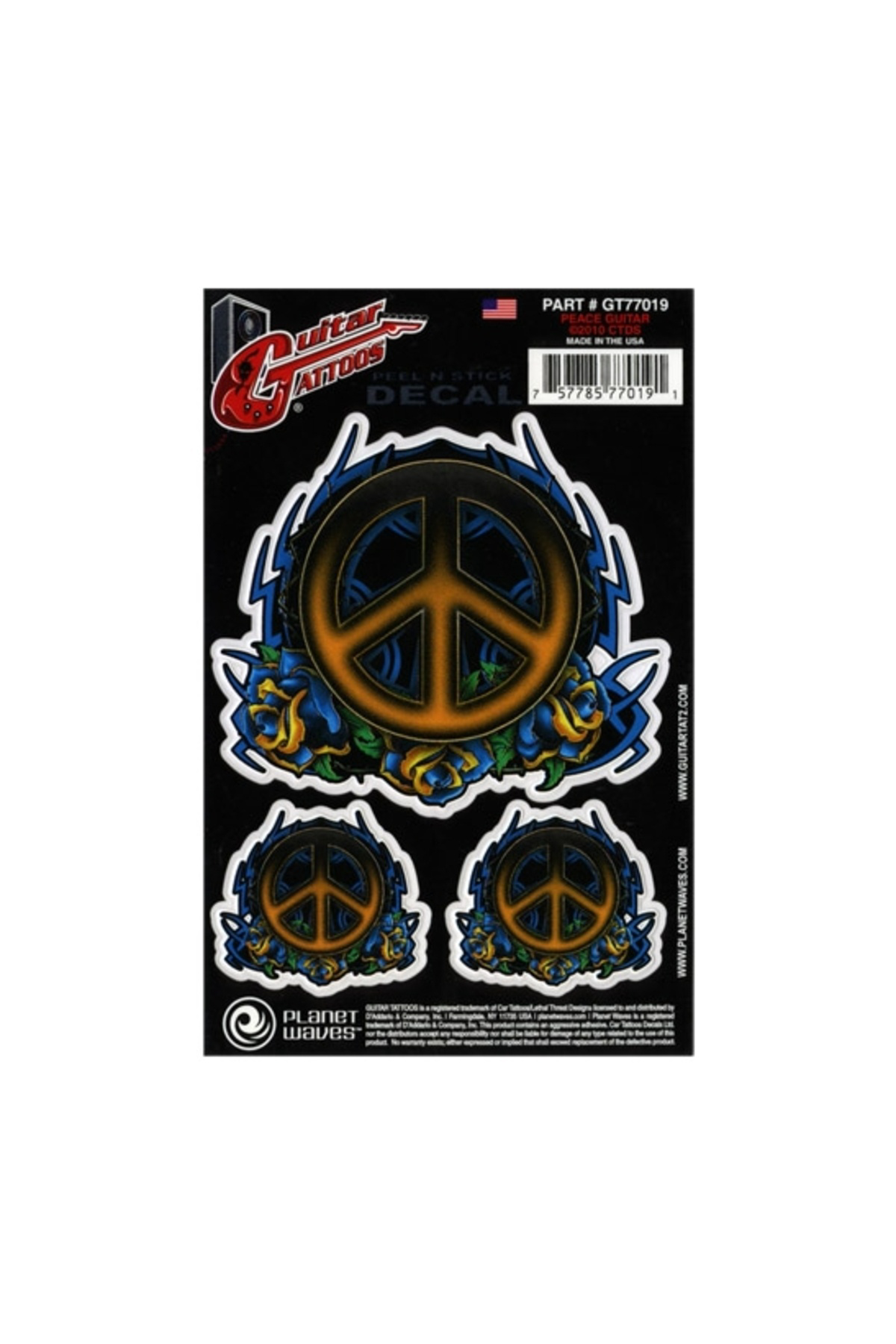 PLANETWAVES GT77019 GTR TATTOO-PEACE TRIBAL STİCKER Gtr Tattoo-Pe