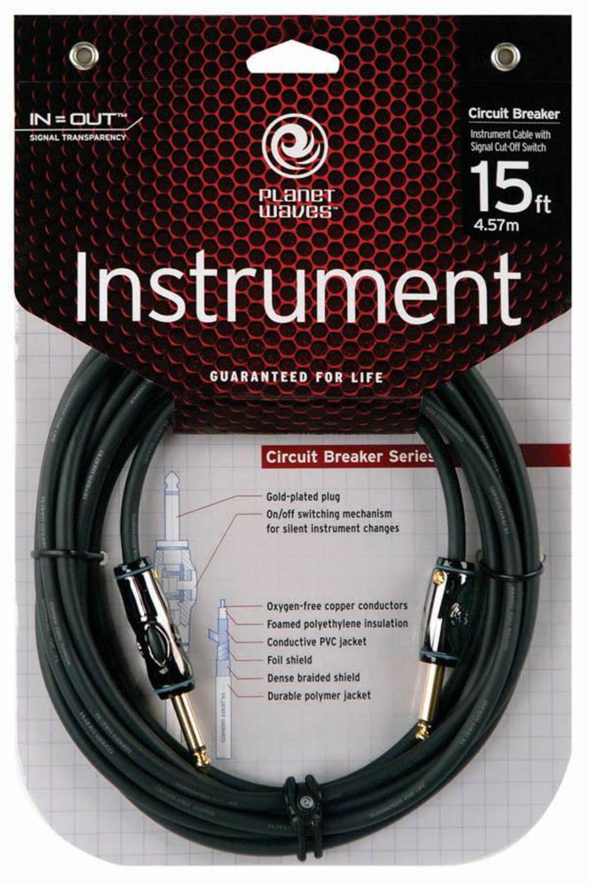 Planet Waves Planetwaves Pwag15 Devre Kesicili Kablo15 İnch Mono 14 İnch Jack