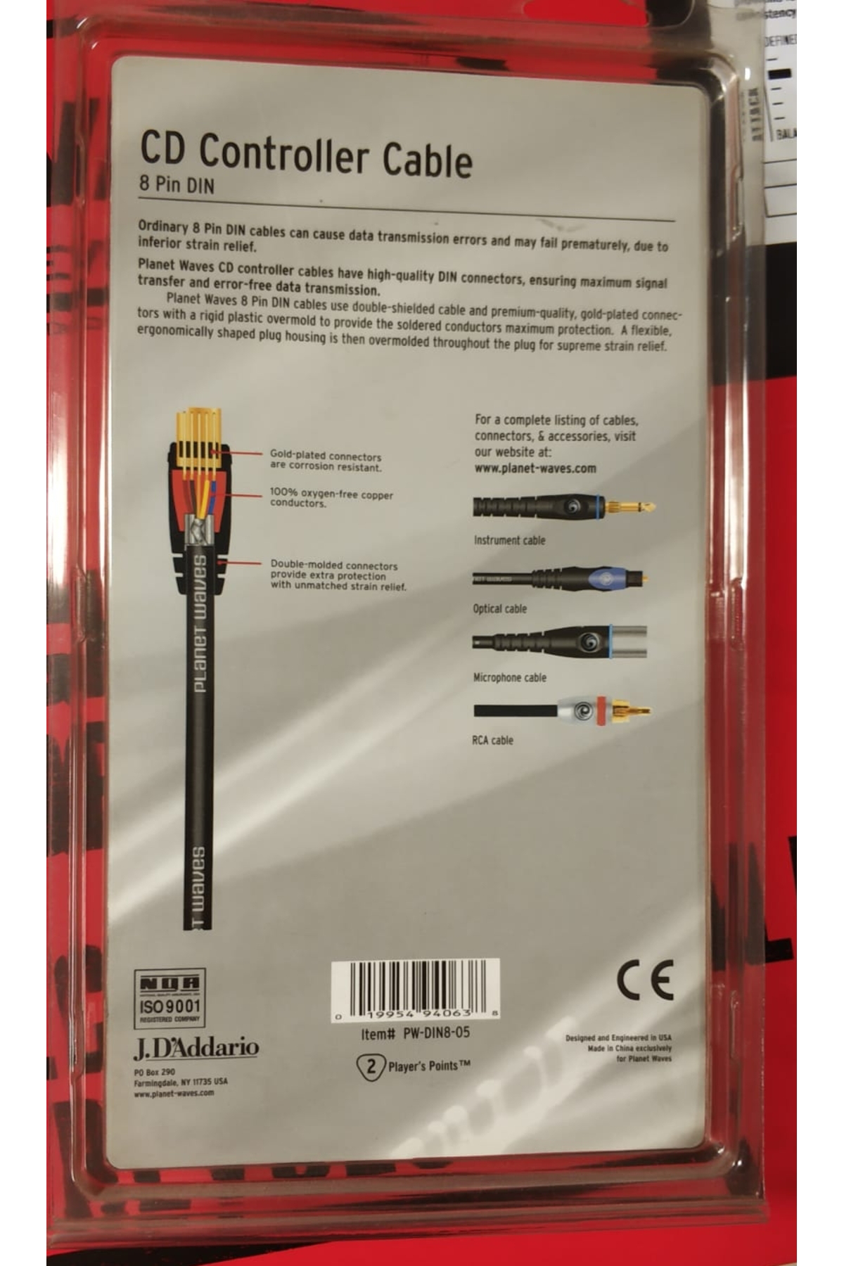 Planet Waves Planetwaves Pwdın805 Cd Kontrolkablosu 8 Pın Dın 1 52M Çin Cd Kon