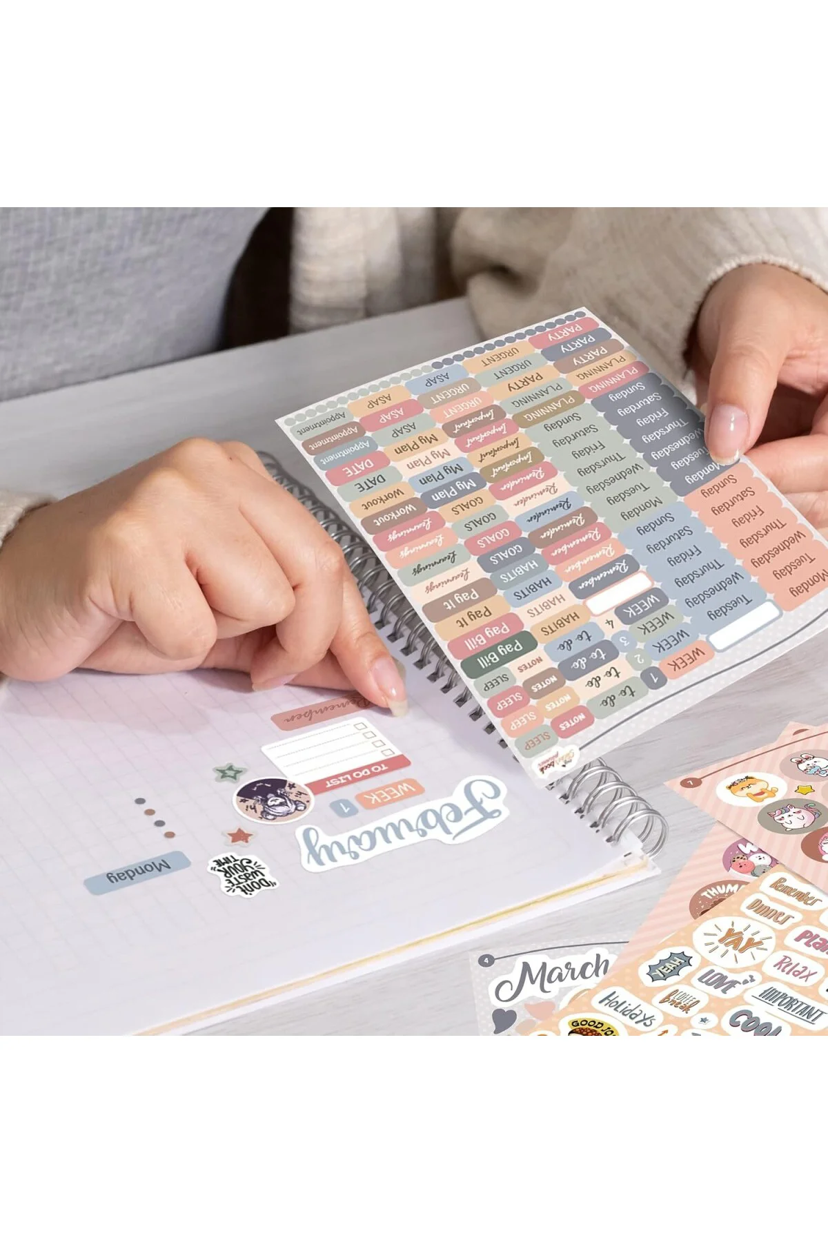 Planner Sticker Set - 1500+ Adet Çıkartma - Takvim, Ajanda, Günlü