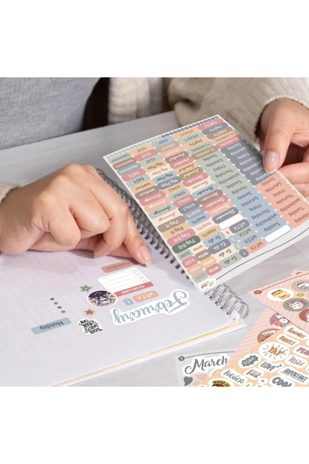 Planner Sticker Set 1500+ Adet Çıkartma Takvim, Ajanda, Günlük, Planlayıcı, Not