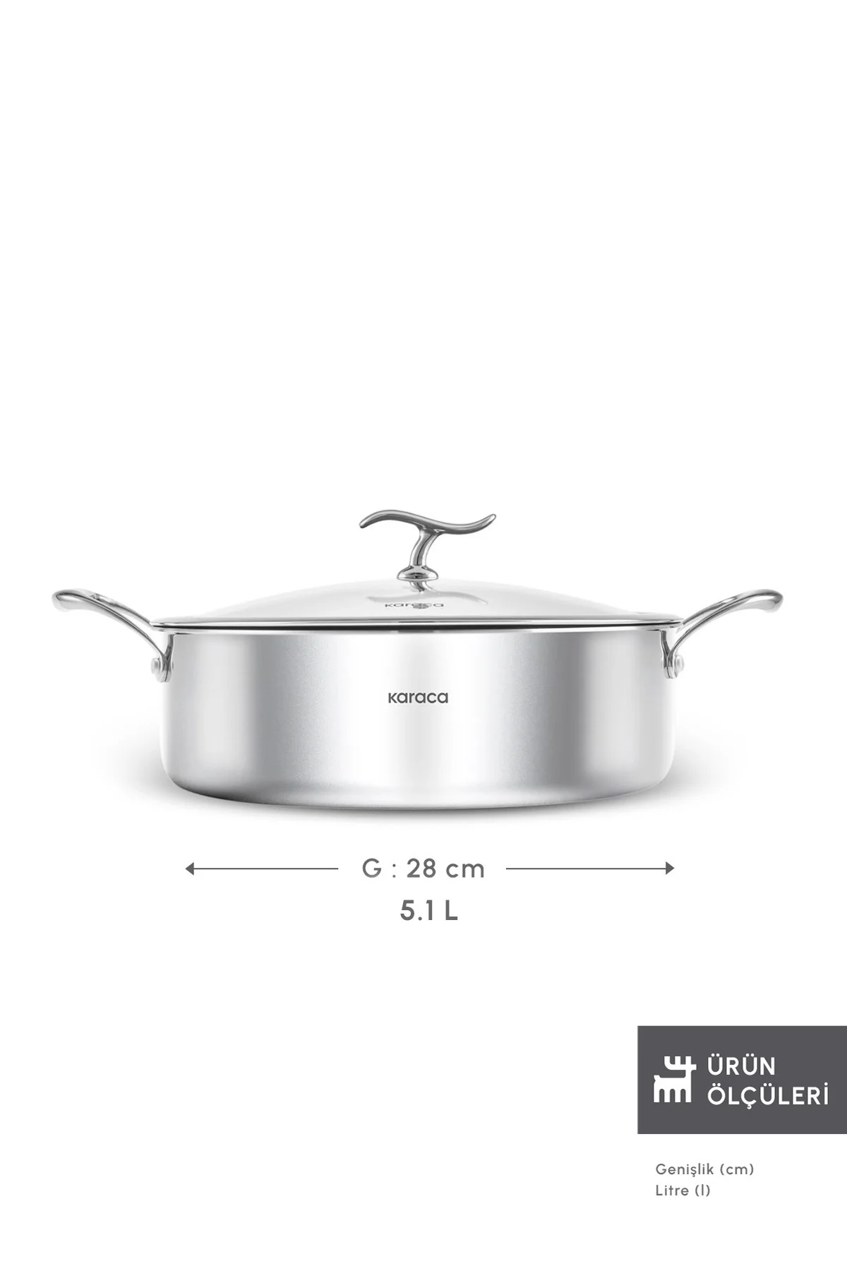Plasma Steel 316+ 3Ply Yanmaz Yapışmaz Çelik Karnıyarık / Pilav Tencere 28 cm Plasma Steel 316+ 3Ply Yanmaz Yapışmaz Çelik Karnıyarık / Pilav Tencere 28 cm - Görsel 2