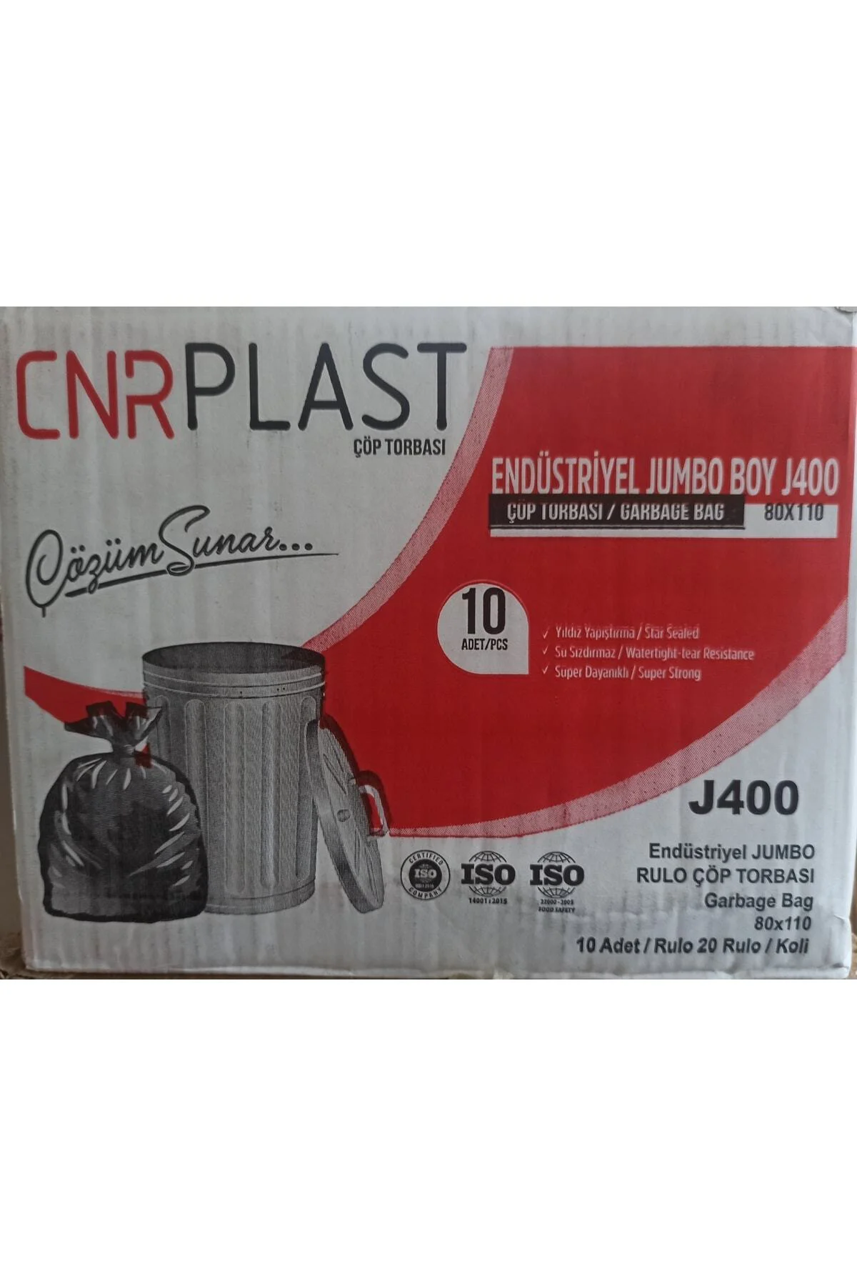 Plast Endüstriyel Jumbo Siyah Çöp Torbası Poşeti 80 X 110 J400 20