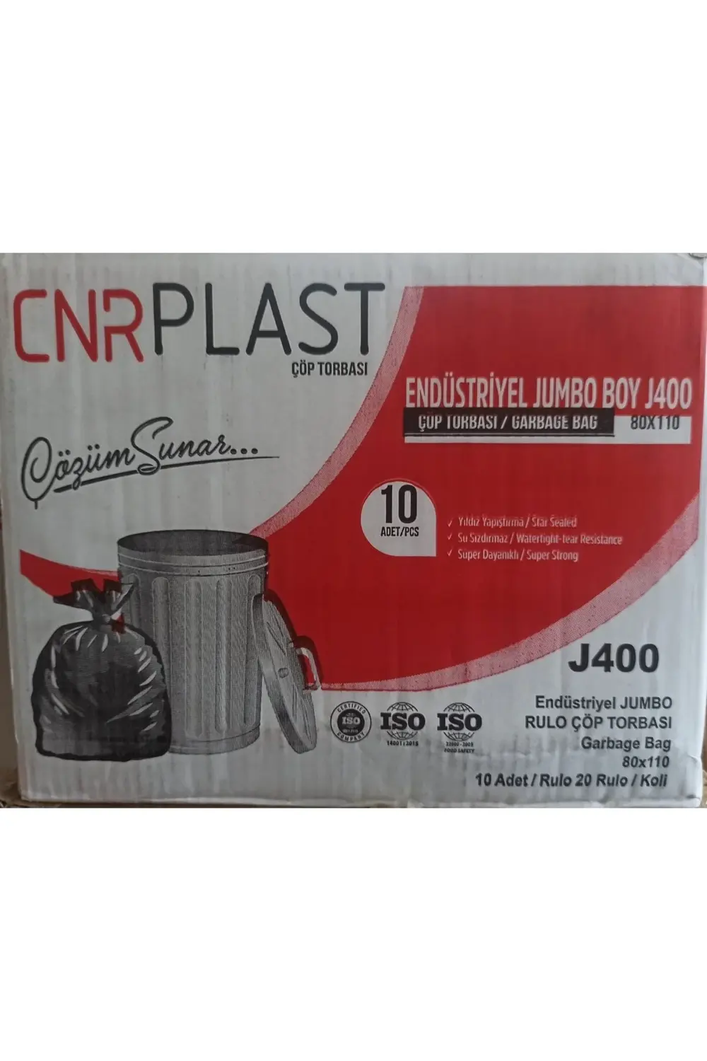 Plast Endüstriyel Jumbo Siyah Çöp Torbası Poşeti 80 X 110 J400 20