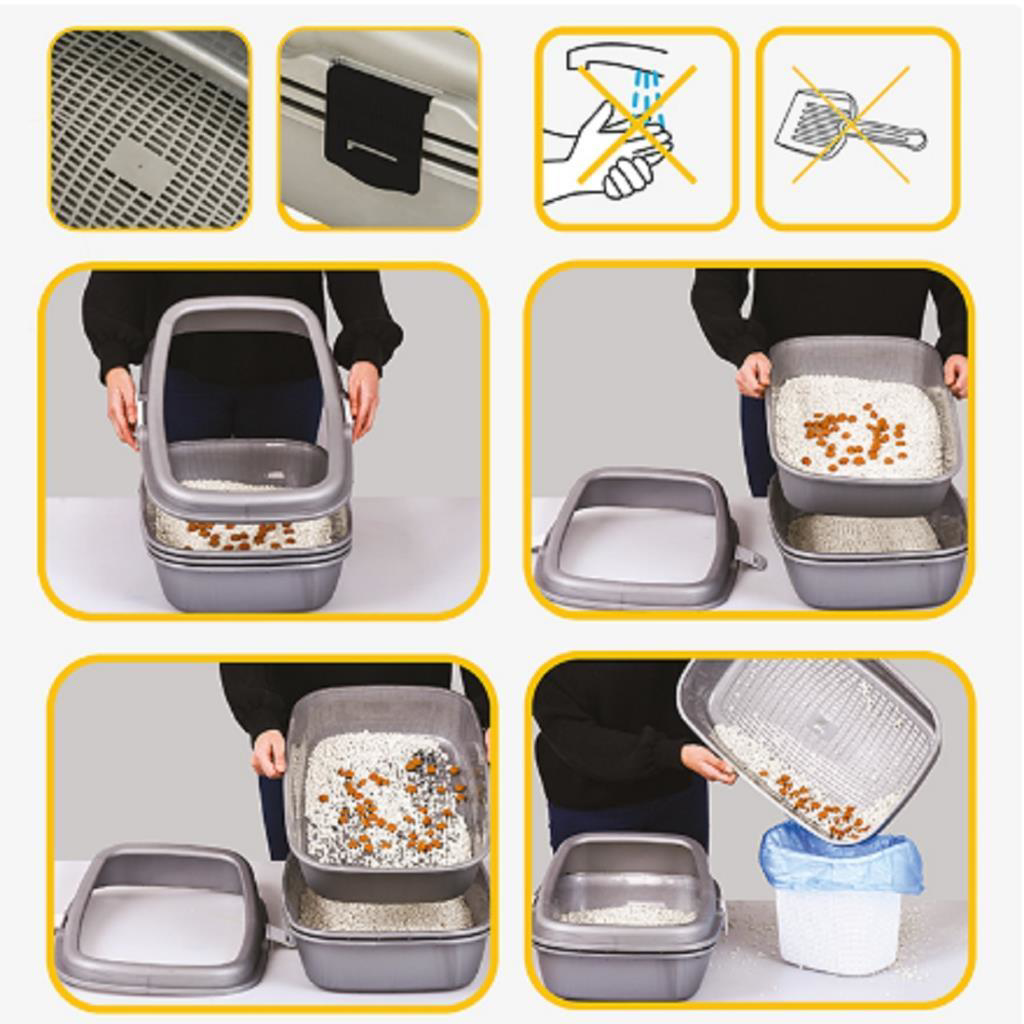 Plastart Elekli Açık Kedi Tuvaleti 42X61,5X24 Cm