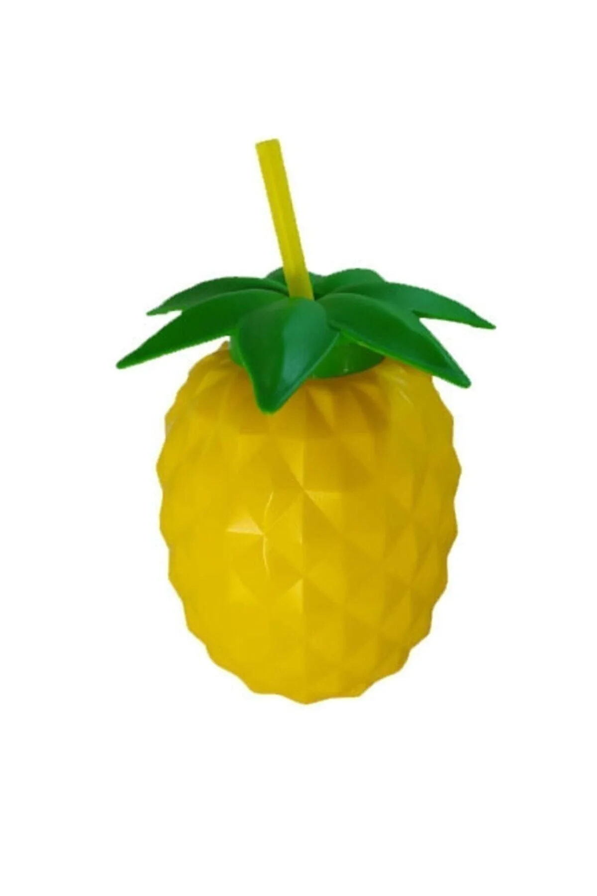 Plastik Ananas Pipetli Suluk 750 Ml Ananas Suluk