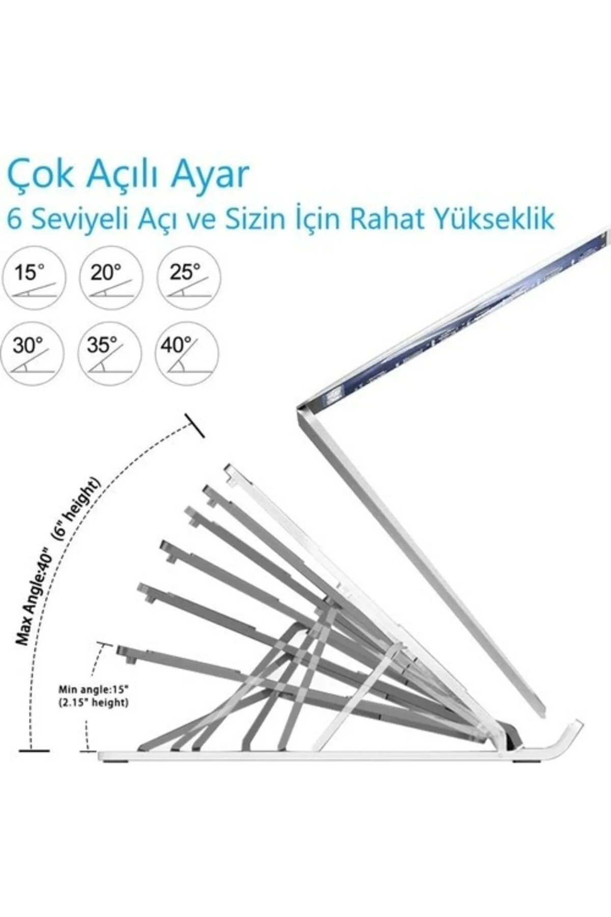 Plastik Ayarlı Laptop Macbook Notebook Yükseltici Tutucu Ayaklık