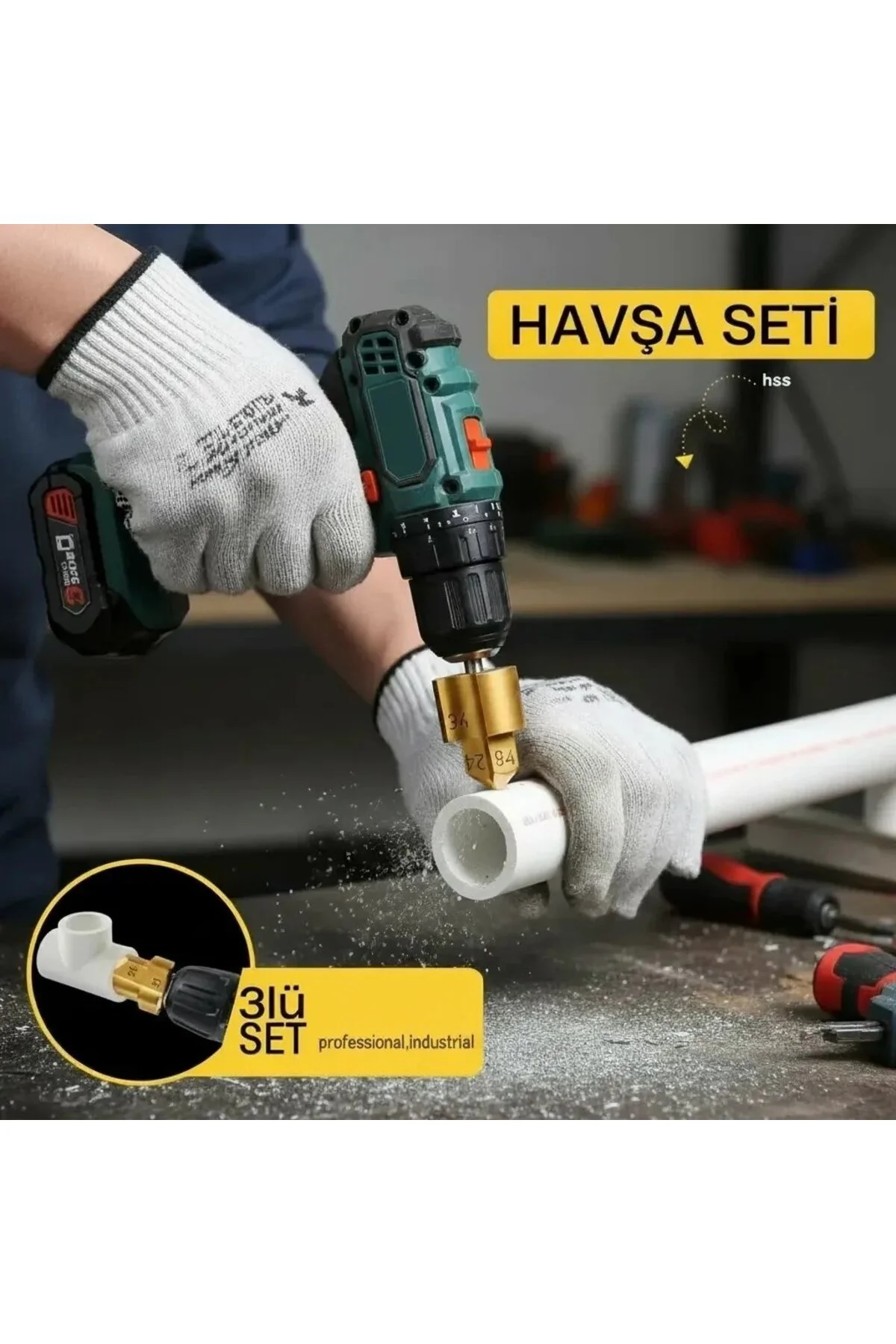 Plastik Boru Kalemtraş Kademeli Boru Açma Pvc Pprc Boru Tamir Del