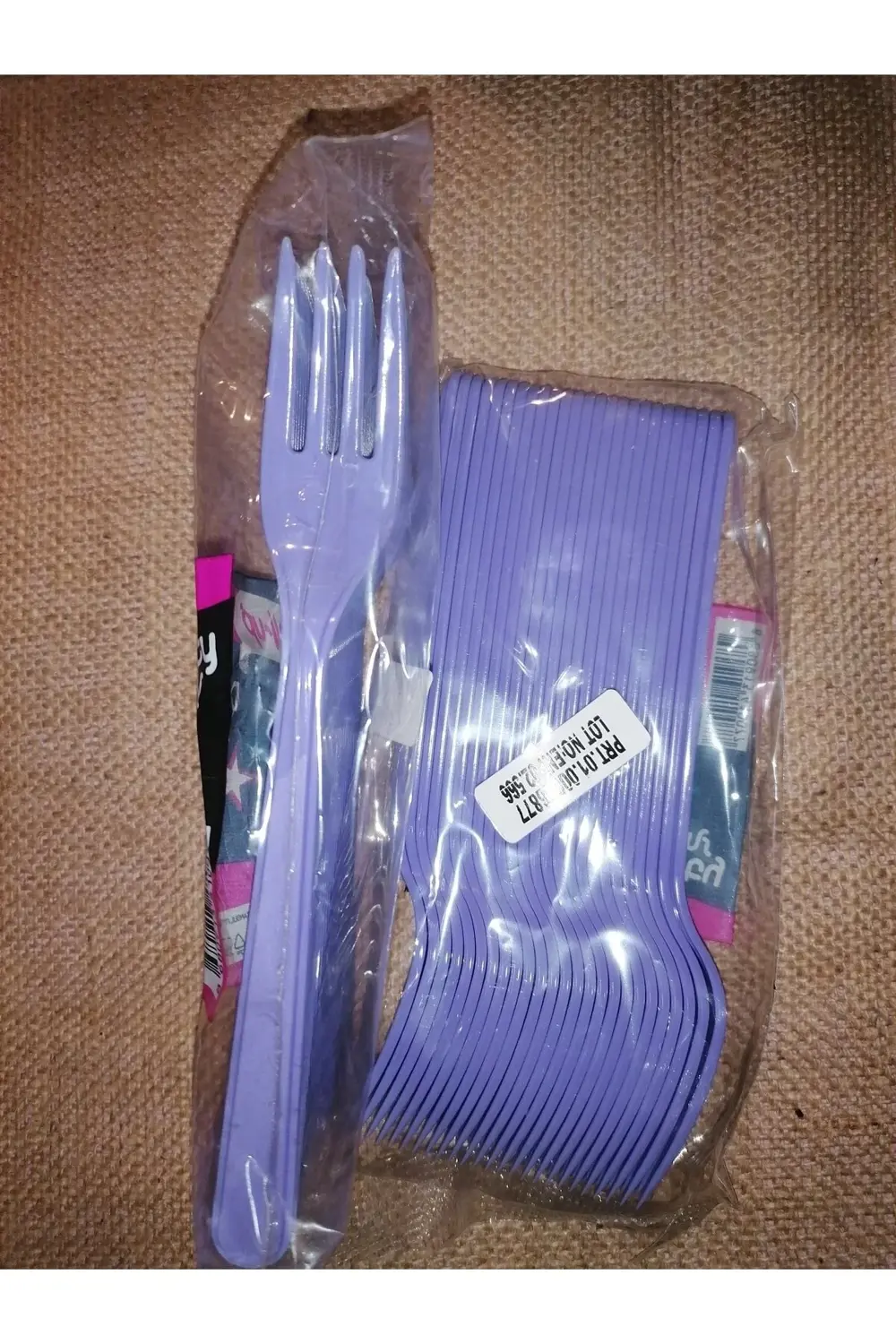 Plastik Çatal 25 Li Mor Lüks Sert Dayanaklı