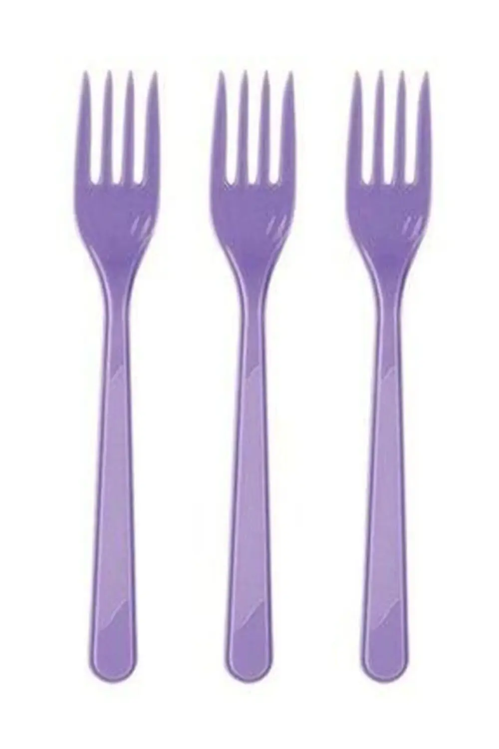 Plastik Çatal 25 Li Mor Lüks Sert Dayanaklı