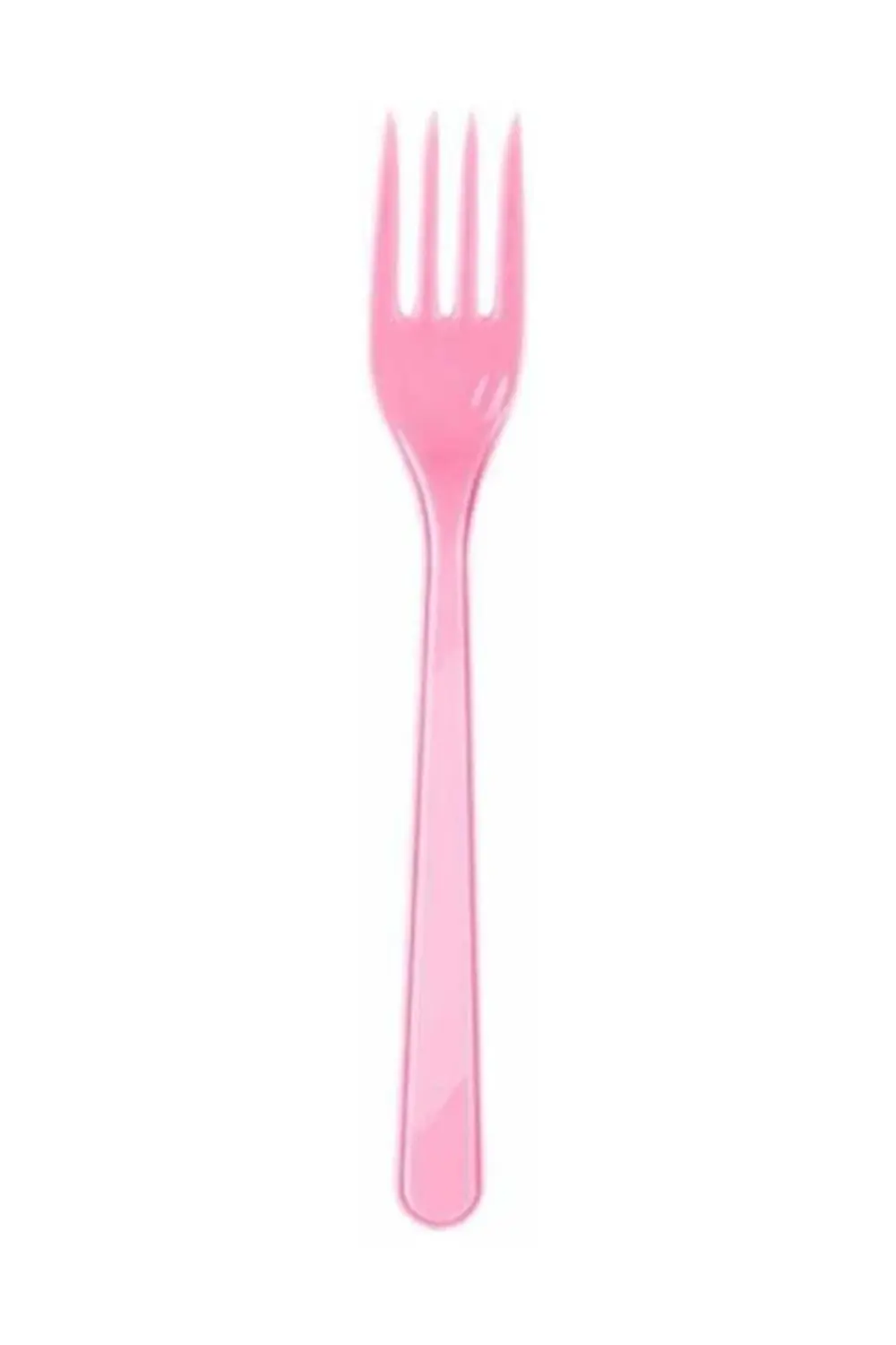 Plastik Çatal Pembe 25li