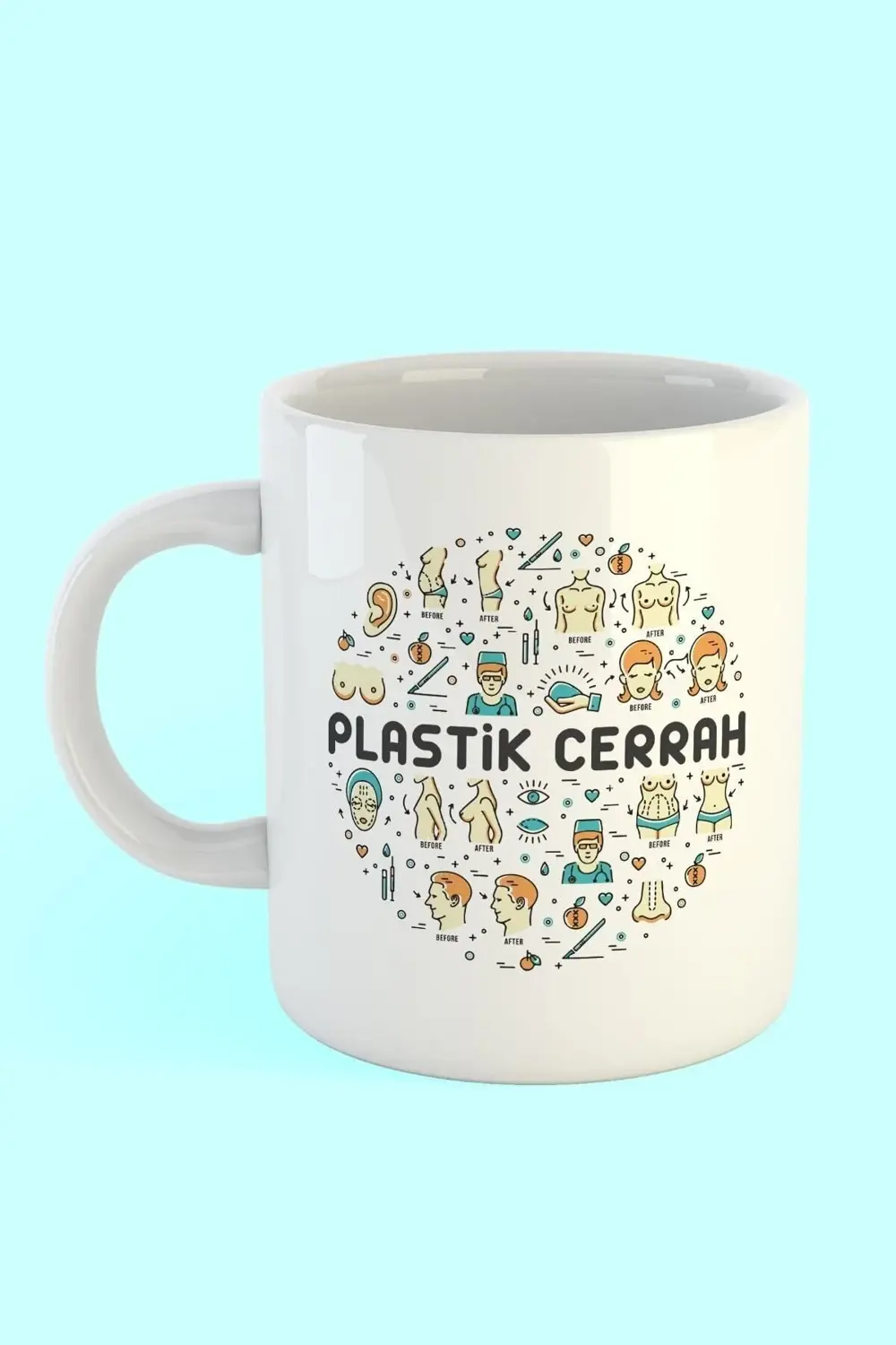Plastik Cerrah Baskılı Kahve Kupası
