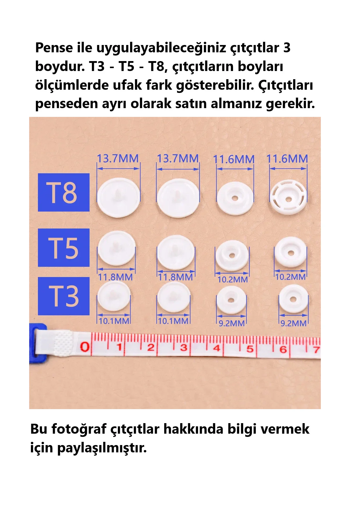 Plastik Çıtçıt Basma Pensesi (T3 - T5 - T8 Plastik Çıtçıt Pensesi