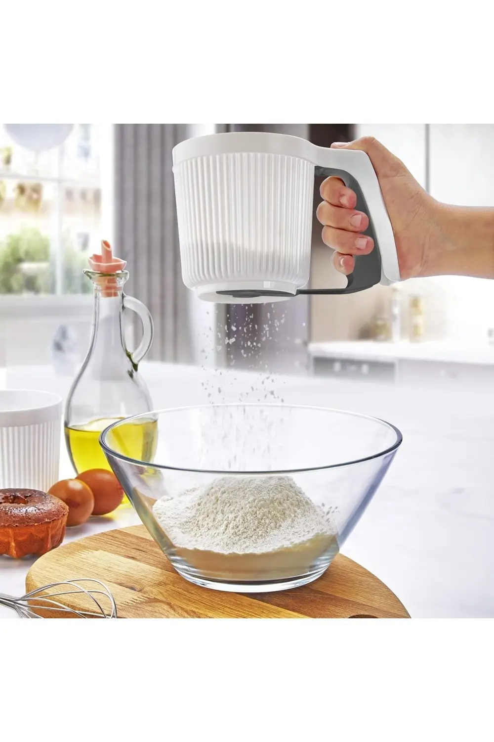 Plastik Çok Amaçlı Un Ve Pudra Şekeri Eleği Pratik Un Eleği
