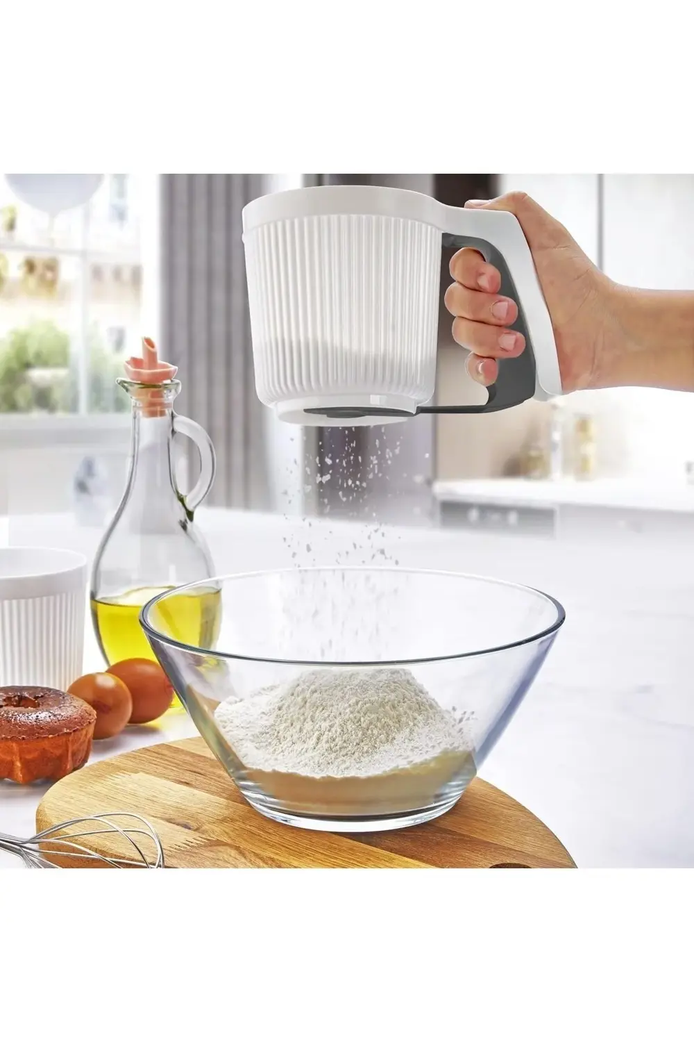 Plastik Çok Amaçlı Un Ve Pudra Şekeri Eleği Pratik Un Eleği