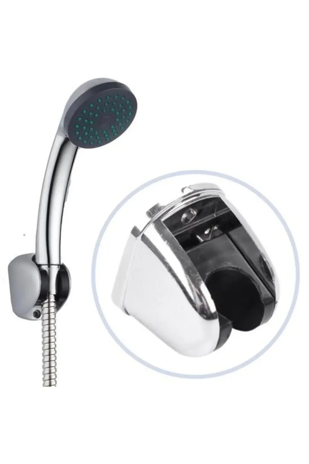 ® Plastik Duş Başlığı Fiskiyesi Hortumu Askısı Mafsal Tutacak