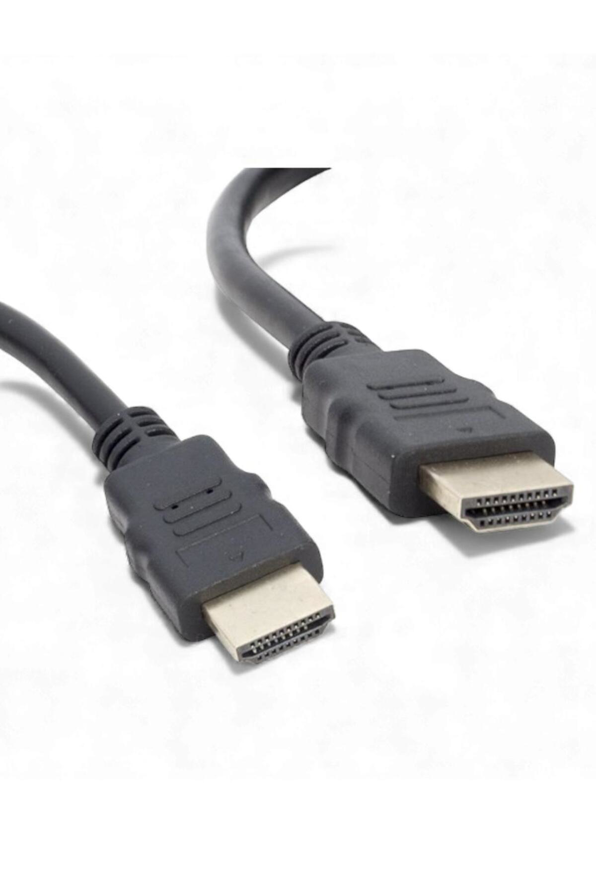 Plastik Düz Siyah 1.5 Metre HDMI Kablo – Gold Uçlu, Yüksek Çözünü
