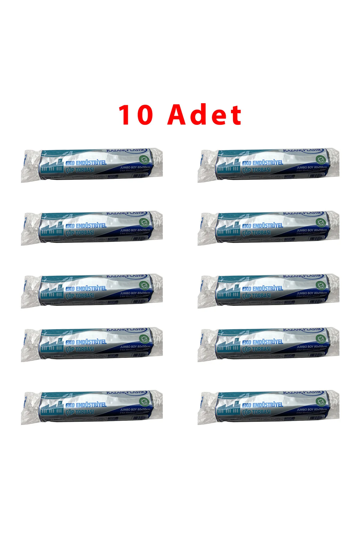 Plastik Eko Endüstriyel Jumbo Çöp Torbası Poşeti - 80 x 110 Cm. -