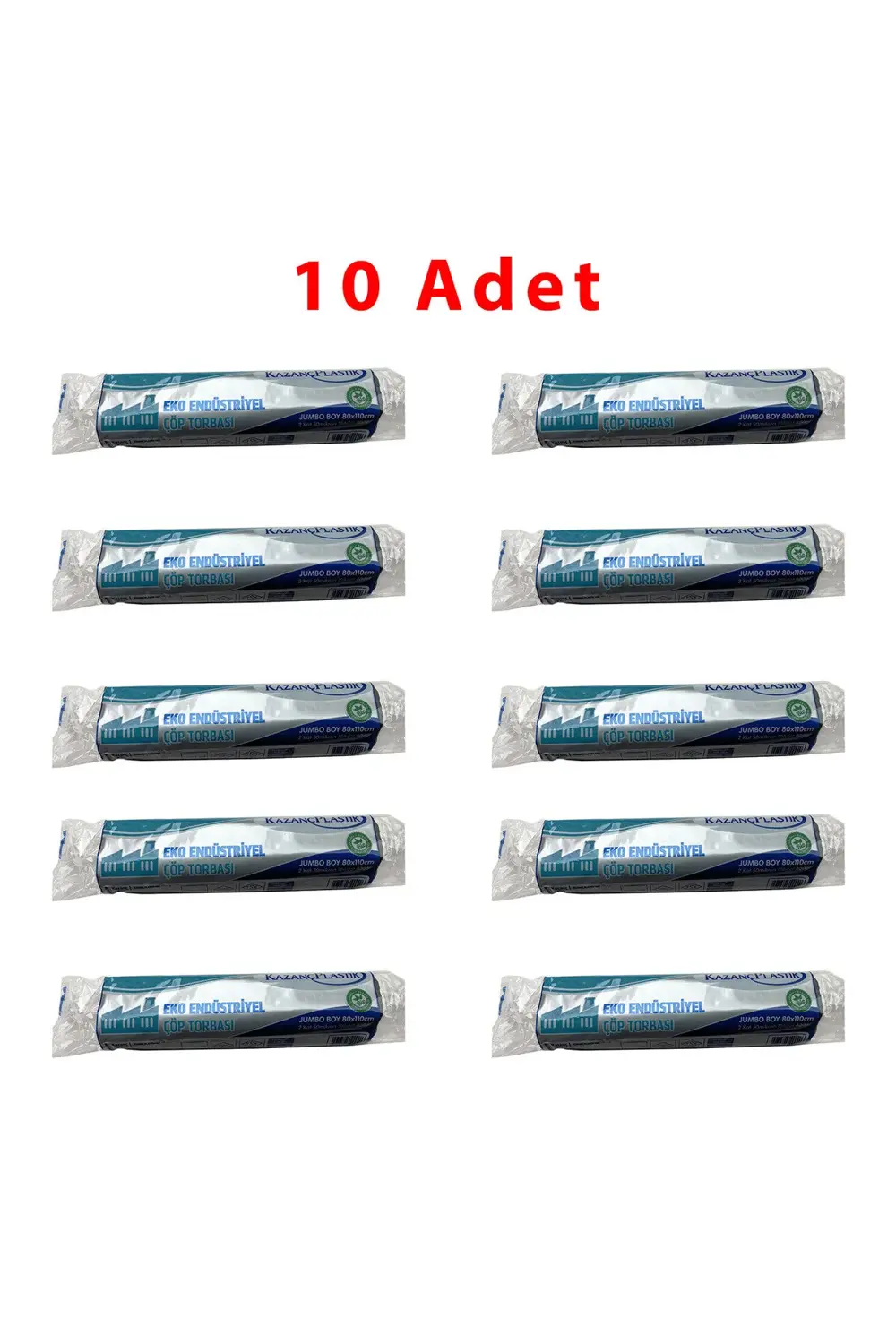 Plastik Eko Endüstriyel Jumbo Çöp Torbası Poşeti - 80 x 110 Cm. -