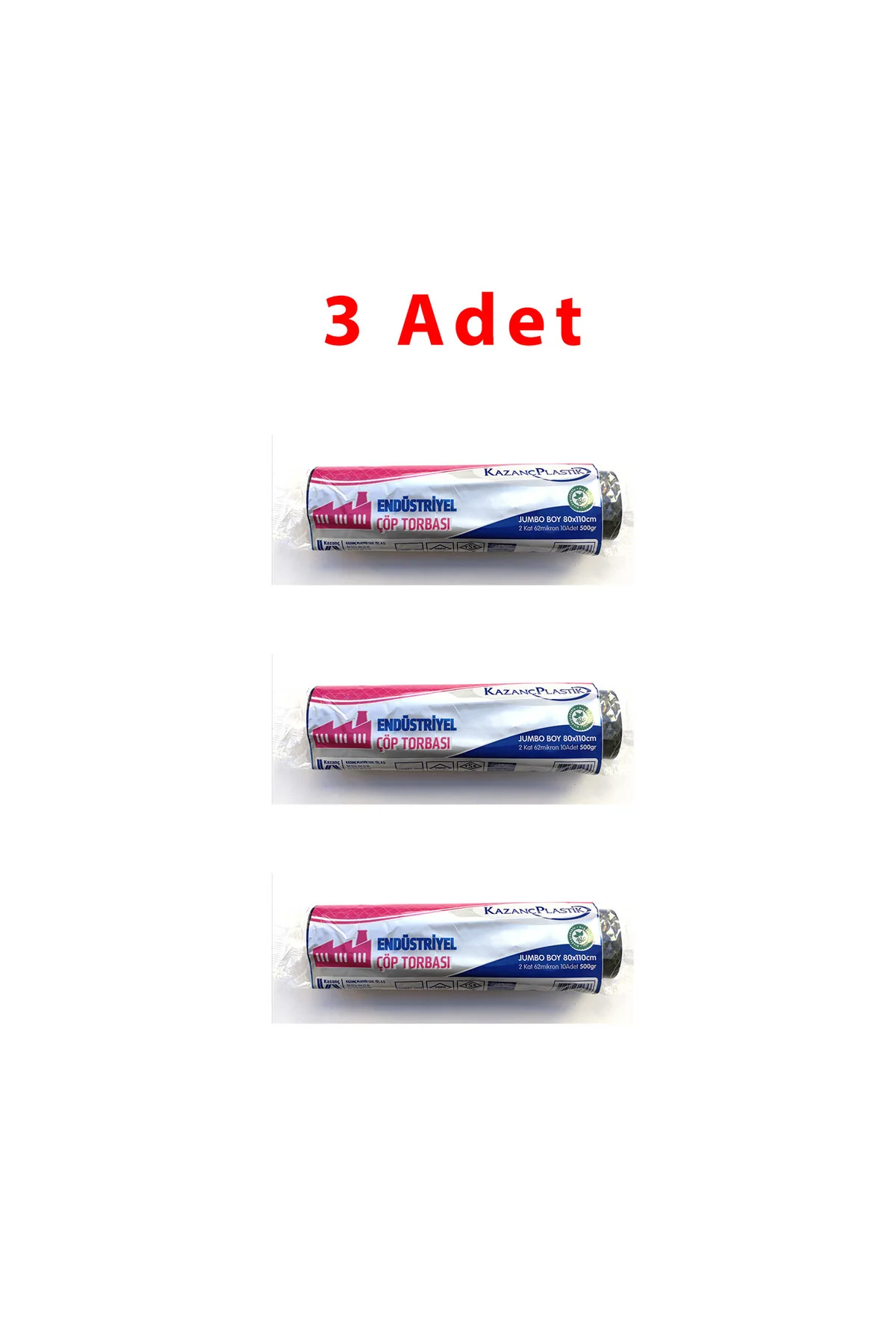 Plastik Endüstriyel Jumbo Çöp Torbası Poşeti - 500 Gr. - 80 x 110