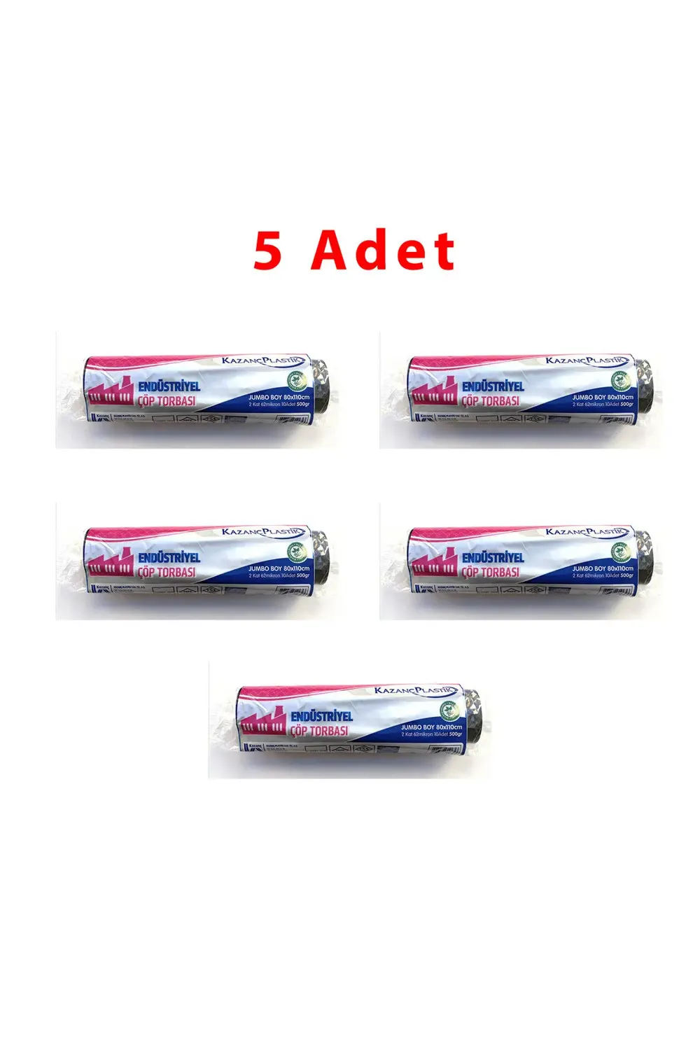 Plastik Endüstriyel Jumbo Çöp Torbası Poşeti - 500 Gr. - 80 x 110