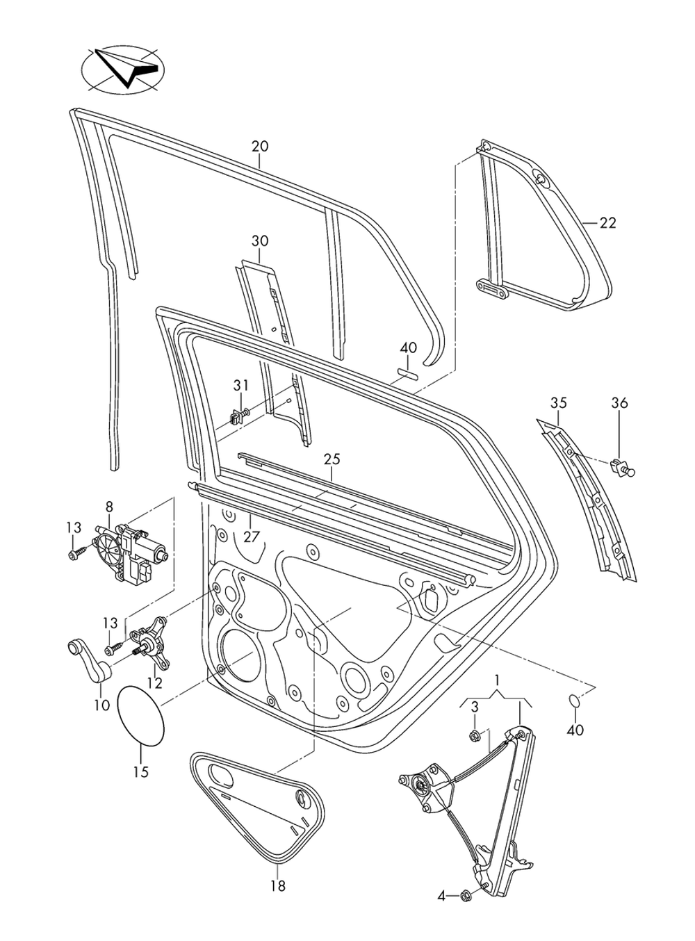 Plastik Kapak - Kapı İçi (VW Orjinal)(5G4839915D)(Golf 7)