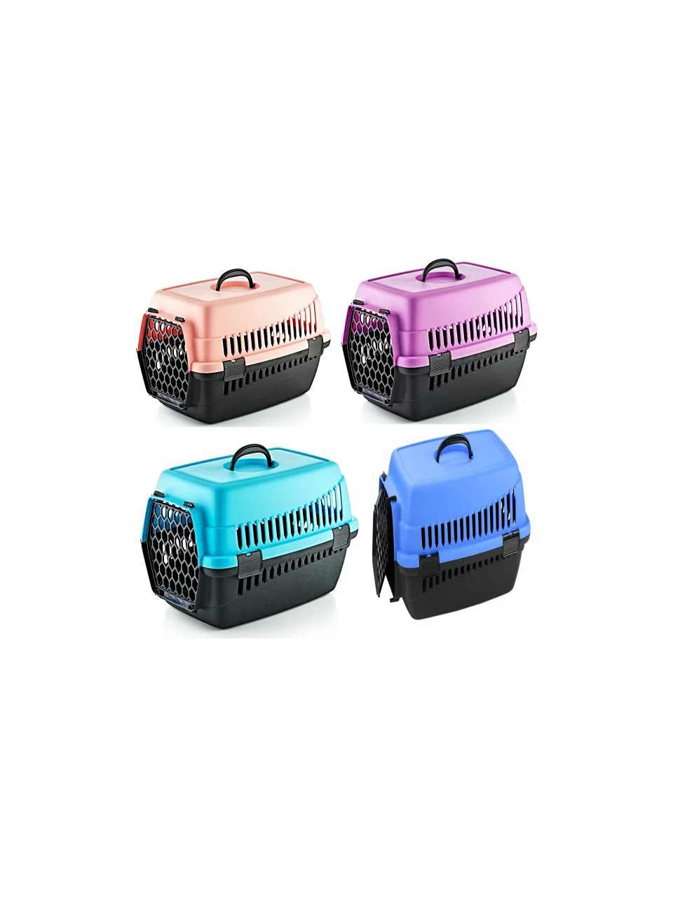 Plastik Kedi Köpek Taşıma Çantası 49*35*32,5 cm Karışık Renklerde Plastik Kedi Köpek Taşıma Çantası 49*35*32,5 cm Karışık Renklerde