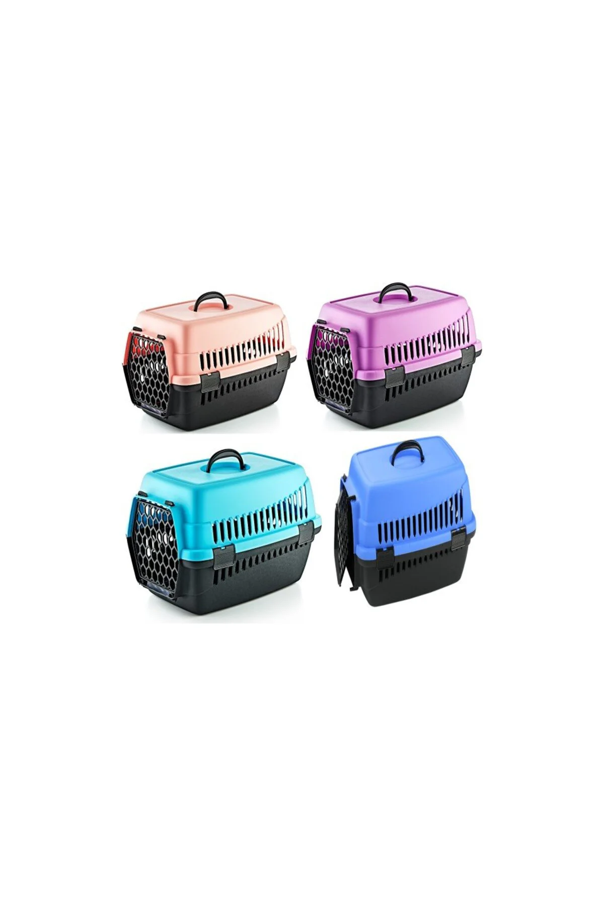 Plastik Kedi Köpek Taşıma Çantası 49*35*32,5 cm Karışık Renklerde