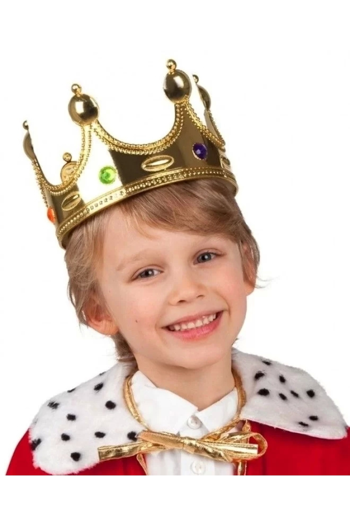 Hayal Oyuncak Atölyesi Plastik Kral Tacı Altın Renk Çocuk Boy