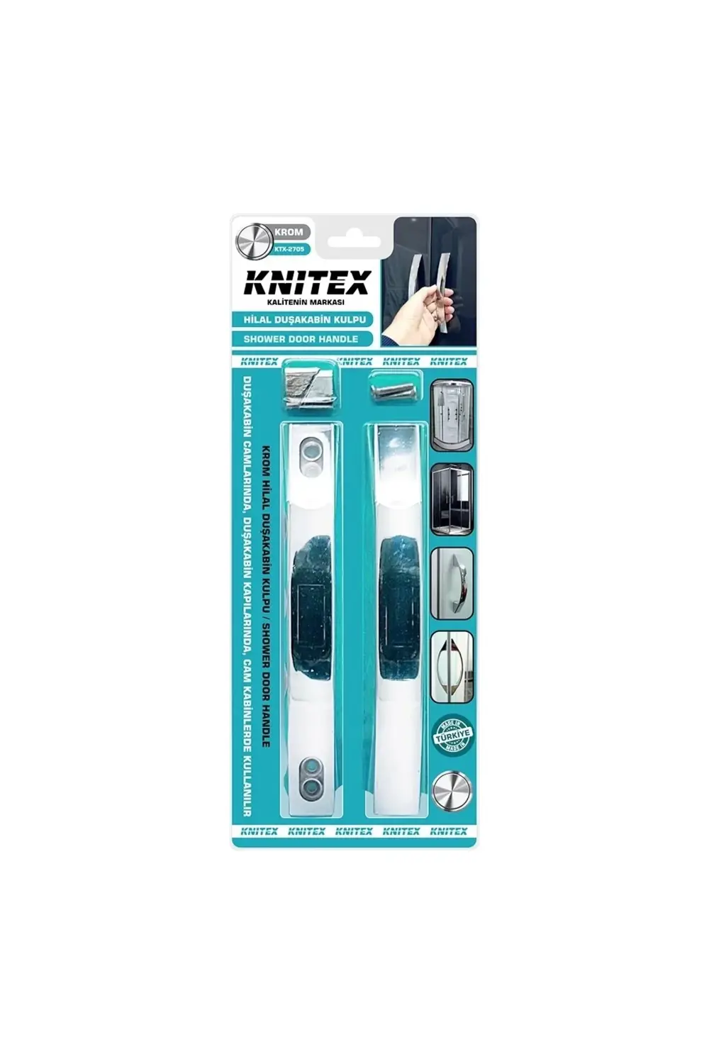 Plastik Krom Kaplama Duşakabin Kolu 10mm (4172)