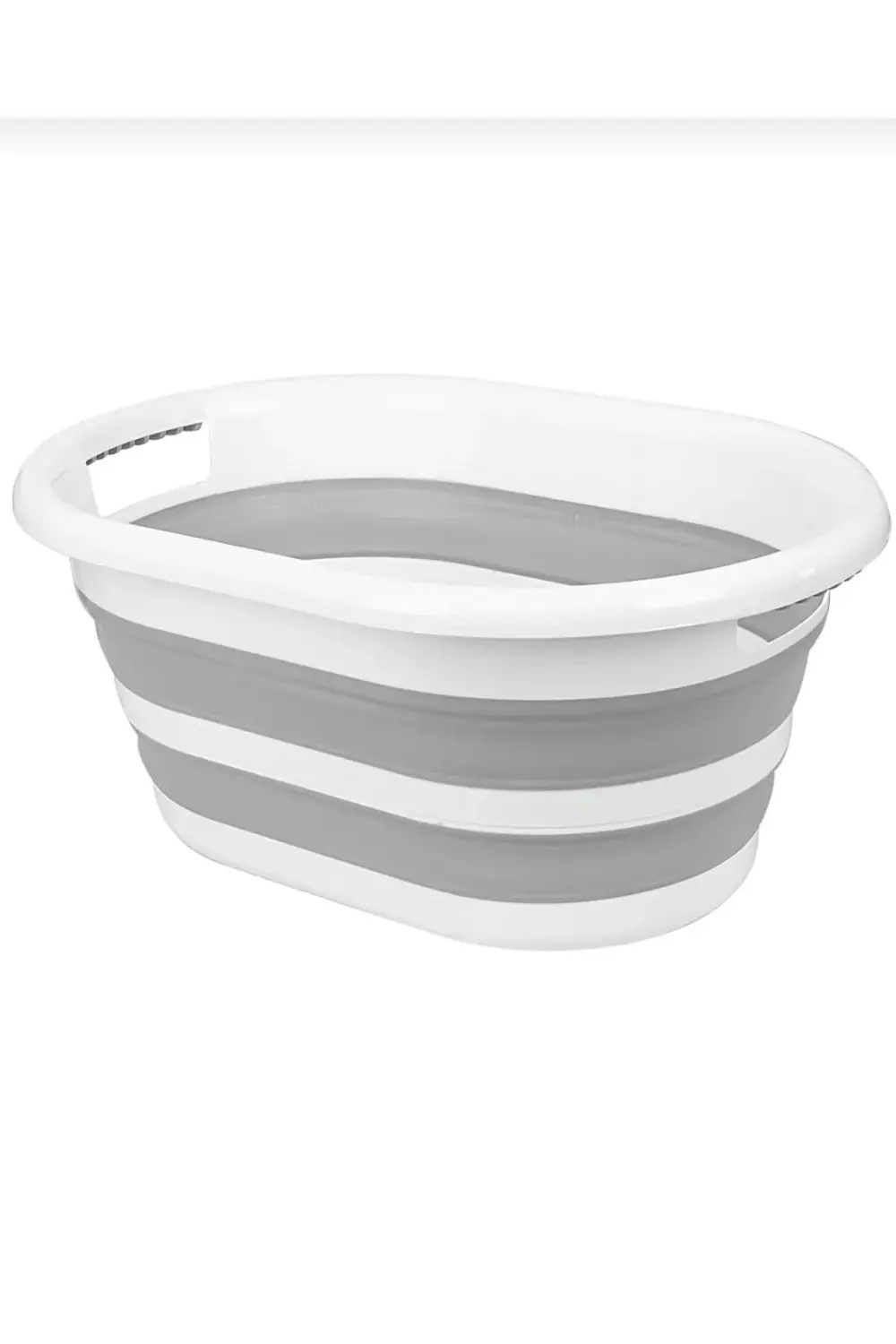 Plastik KÜÇÜK BOY KATLANABİLİR ÇAMAŞIR SEPETİ (25 LT) 55 x 35 Gri