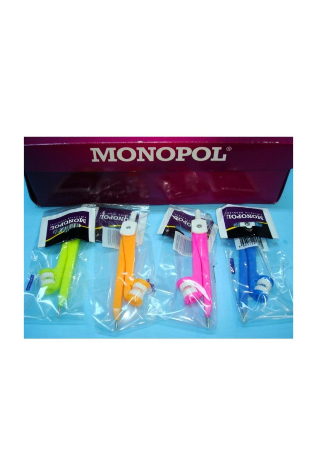 Monopol Plastik Pergel 4'Lü Set