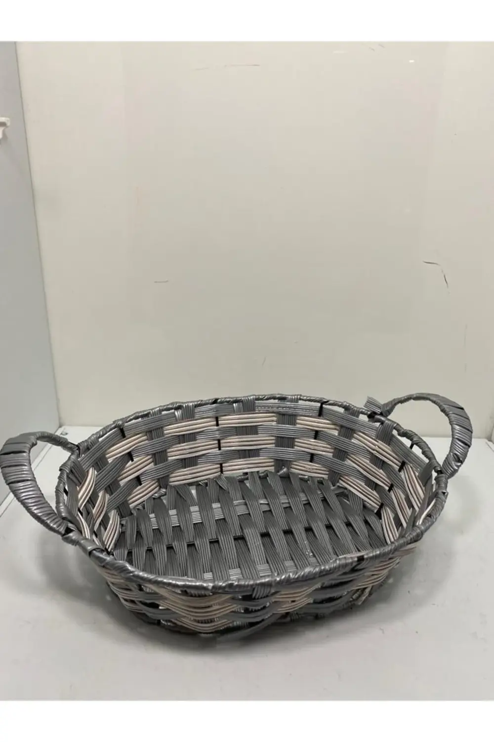 Plastik Rattan Örme Ekmek Sepeti