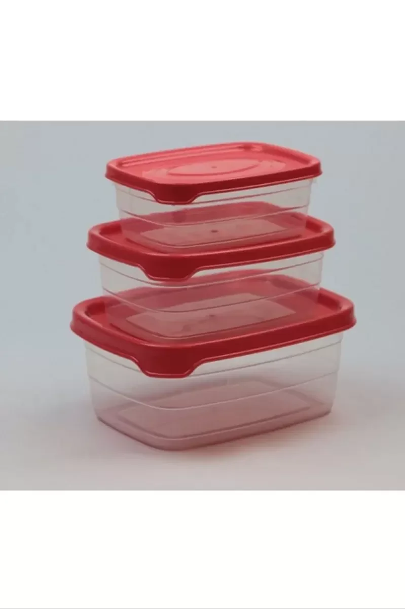 Plastik Saklama Kabı 3'lü 400 Ml - 670 Ml - 1.2 Lt. Royaleks-BNM-