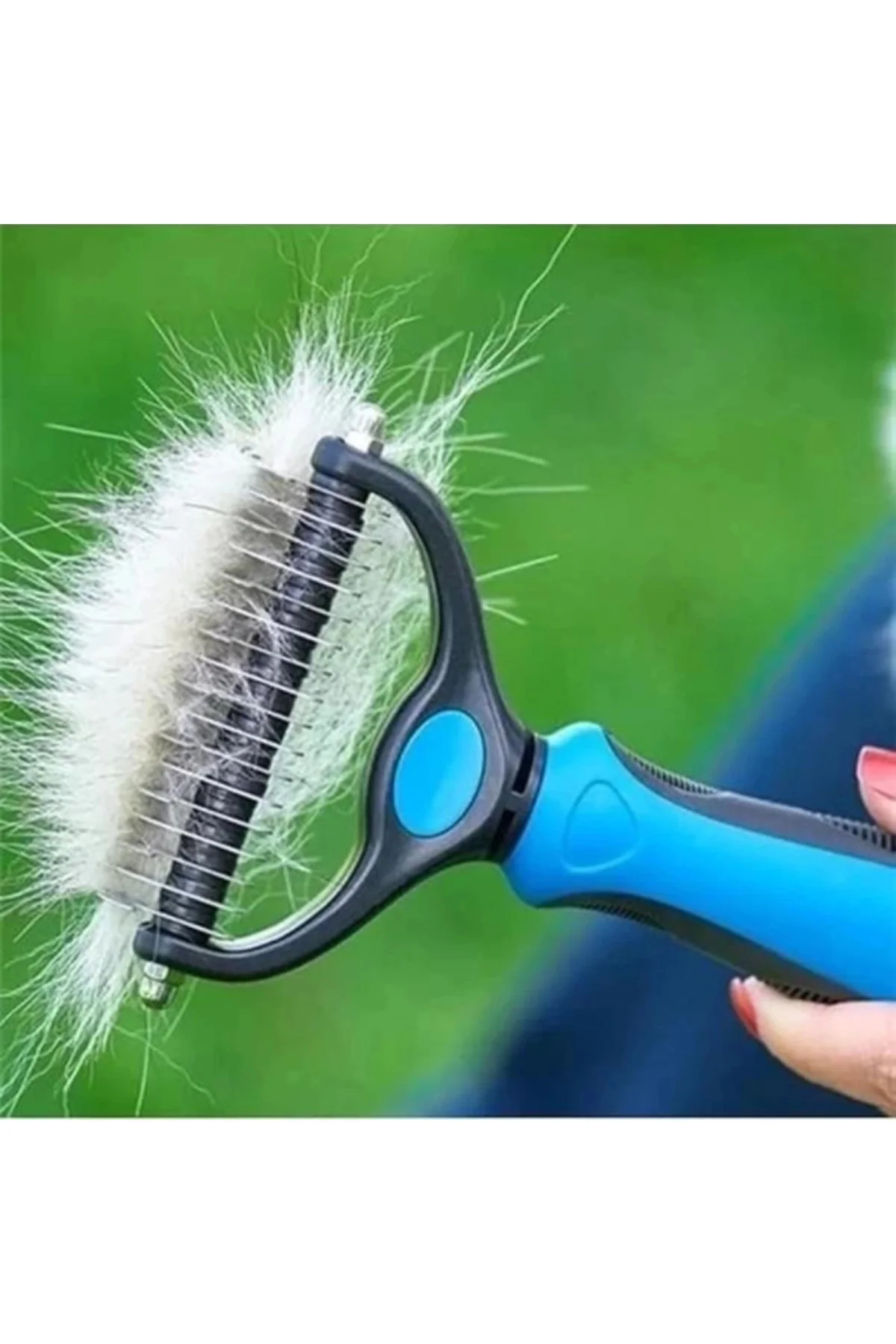 Plastik Saplı Metal Kedi Köpek Bakım Kıtık Tüy Topak Açıcı Tarak