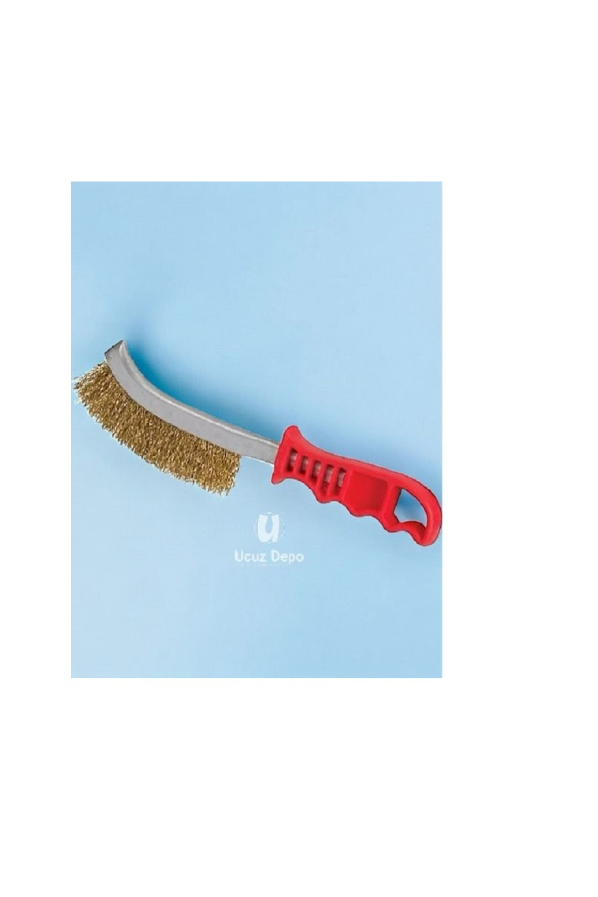 Ucuz Depo Plastik Saplı Tel Fırça Mangal Fırçası