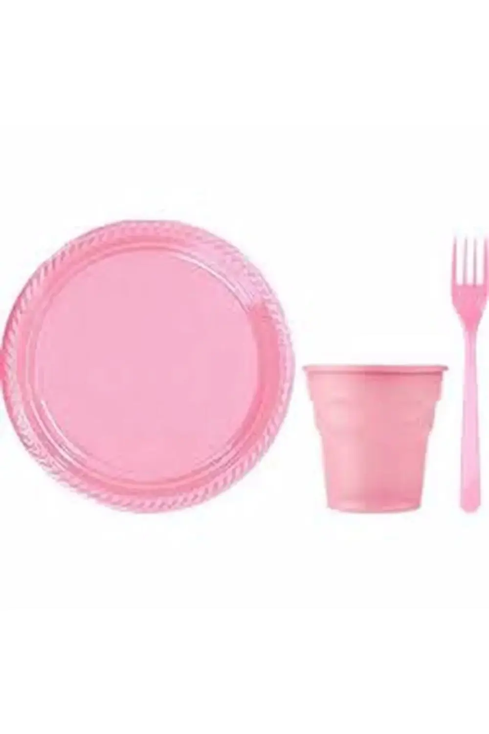 Plastik Tabak Bardak Çatal Seti 25 Li