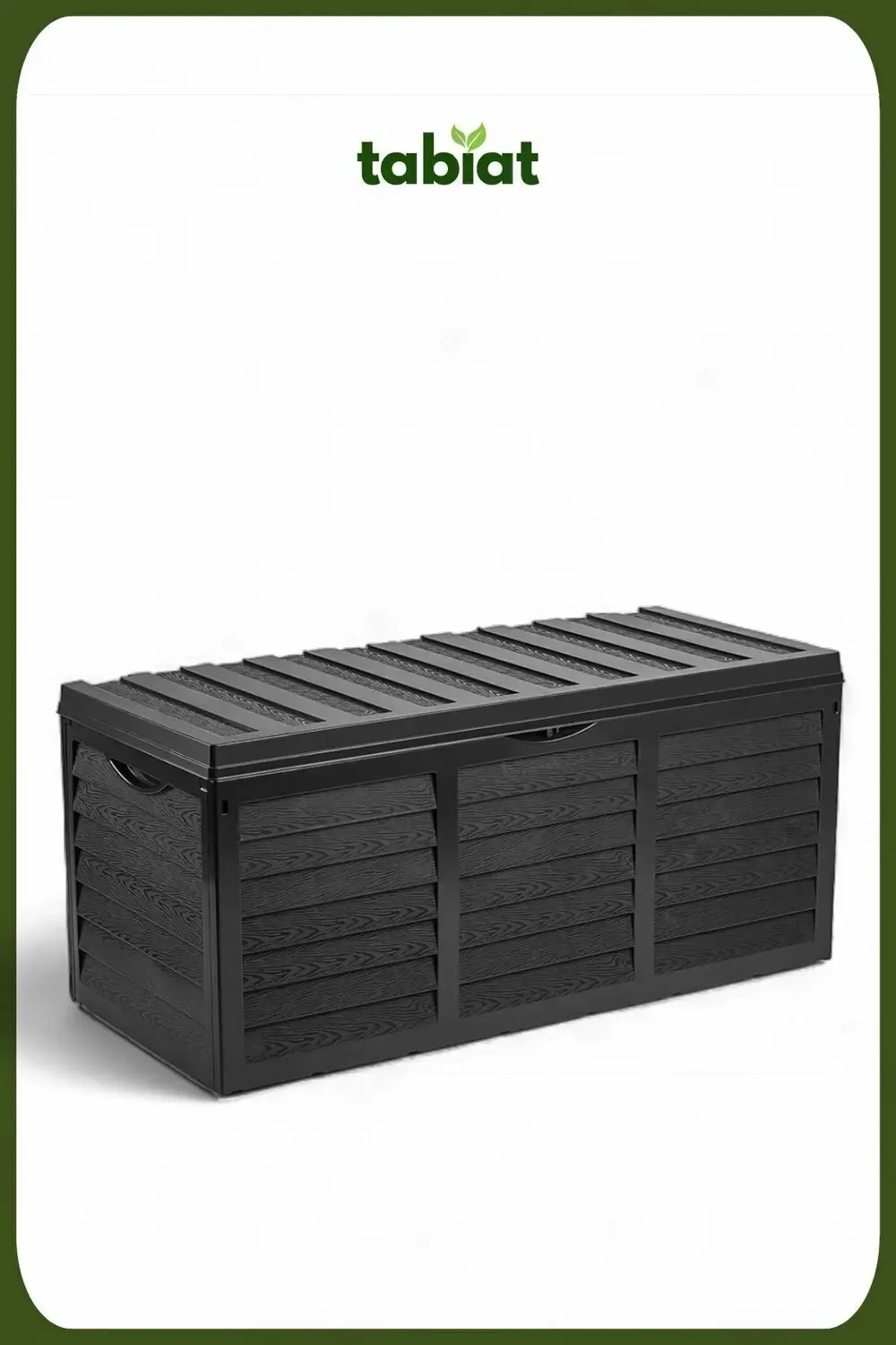 Plastik Tabiat Bahçe Depolama Sandığı 51 cm 117 cm Siyah 54 cm