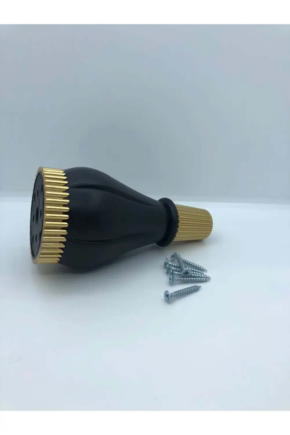 Plastik, Tıknaz 14 Cm Siyah-gold Koltuk,baza,mobilya Ayağı (4 Ade