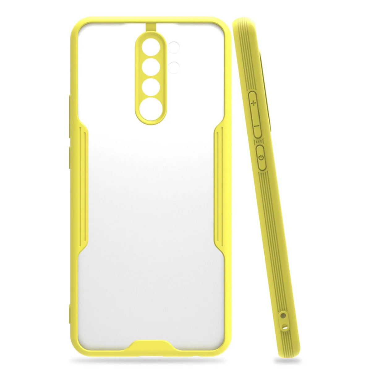 Platin Silikon Kılıf - 9 Model Sarı - TPU + Fiber Karışımı