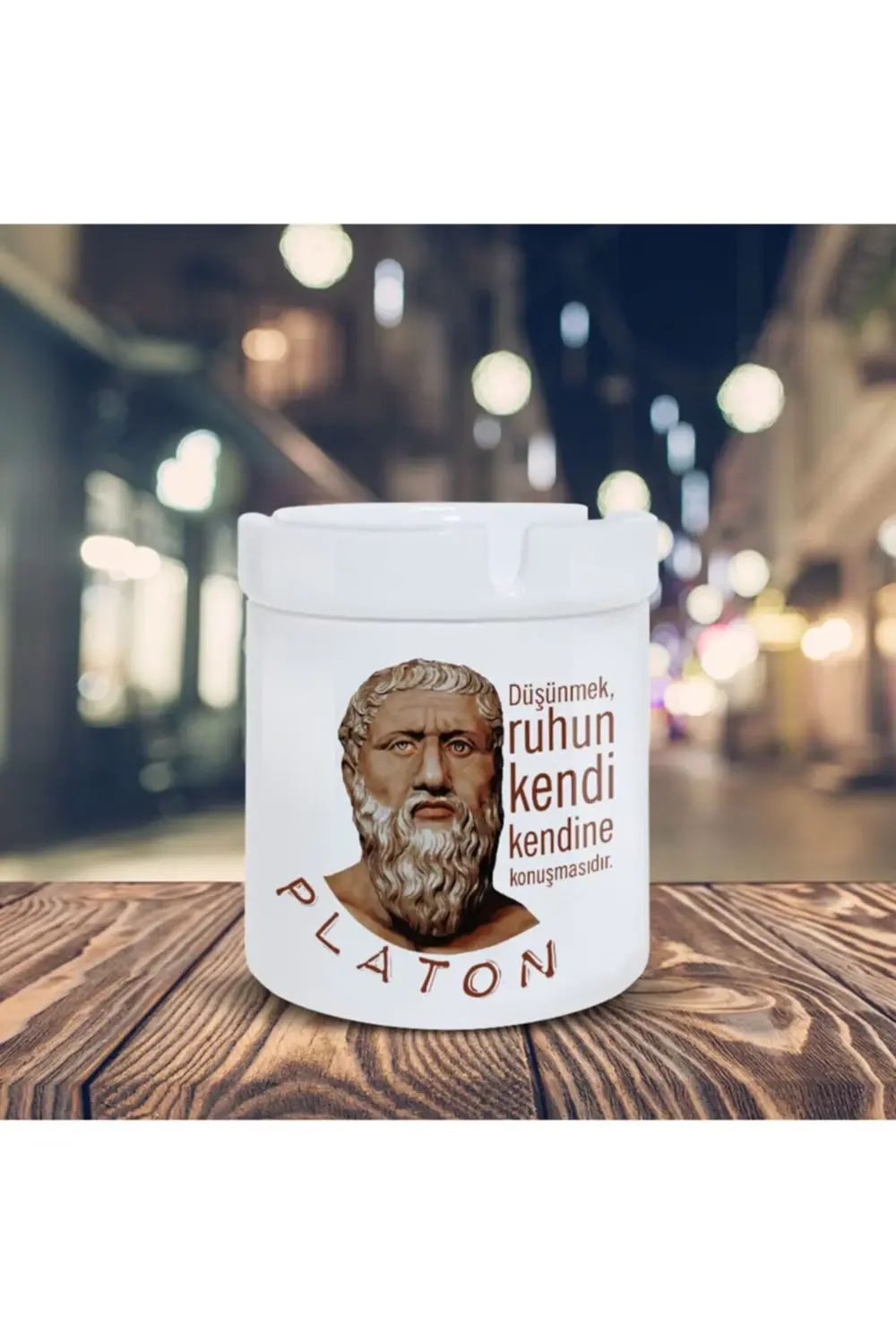 Platon Küllük Düşünmek Ruhun Baskılı Kül Tablası K-95