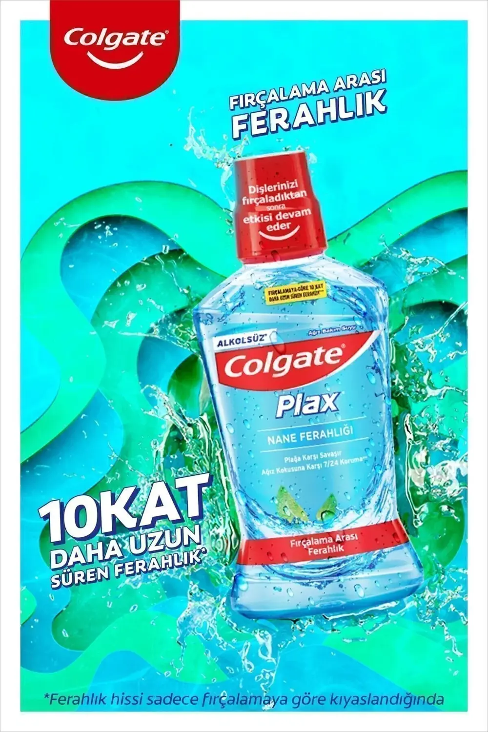Plax Nane Ferahlığı Plağa Karşı Ağız Bakım Suyu 500 ml x 2 Adet