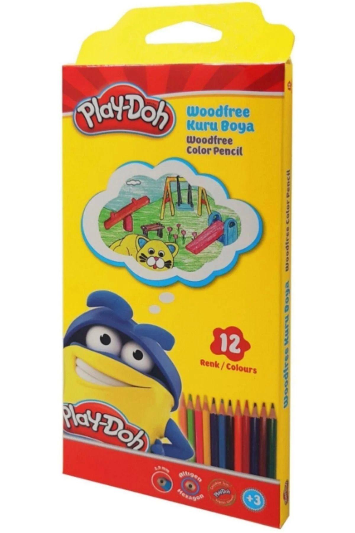 Play-doh Woodfree Kuruboya (altıgen) 12'li