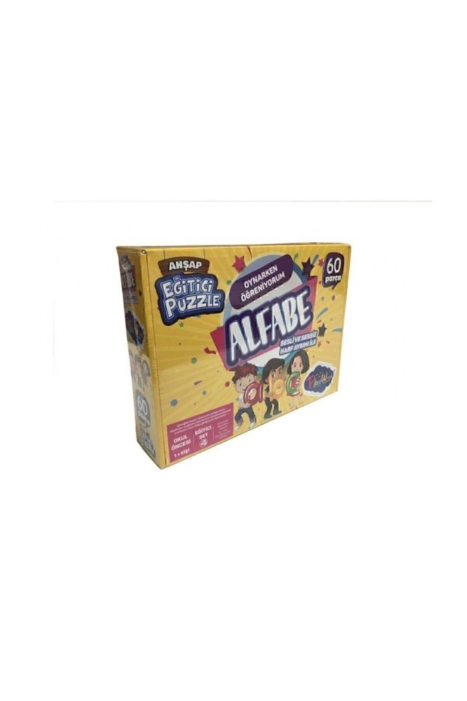 Play Wood Ahşap Eğitici Puzzle Alfabe 60 Parça ONY-25
