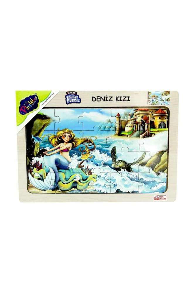 Play Wood Ahşap Eğitici Puzzle Deniz Kızı ONY-28