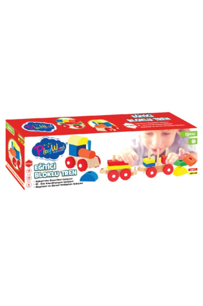 Play Wood Kutuda Ahşap Eğitici Bloklu Tren Ony-351